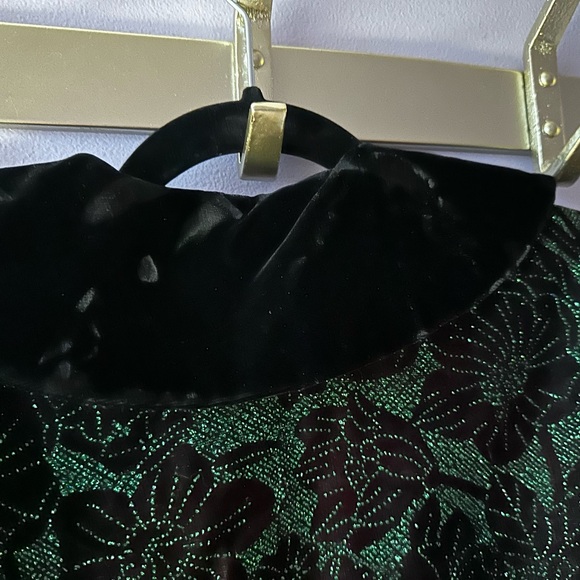 Vintage Scott McClintock Green Sparkle Jacket w/Velvet Collar Size M - Picture 10 of 12